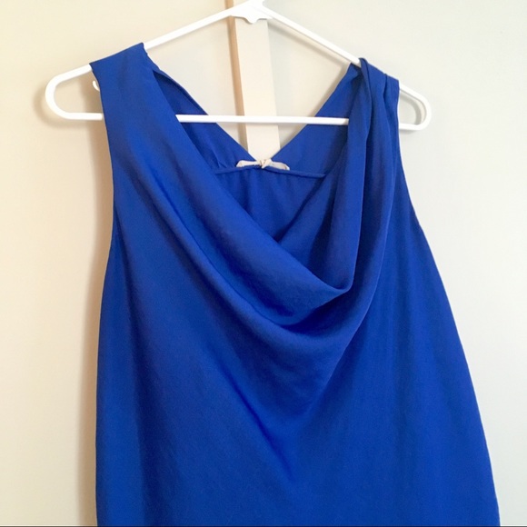 Beautiful Cobalt Blue Blouse Drapey open back - Picture 2 of 6